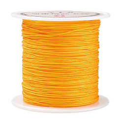 Orange Nylon Chinese Knot Cord, Nylon Jewelry Cord for Jewelry Making, Orange, 0.4mm, about 28~30m/roll