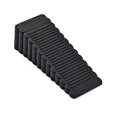 Black Silicone Door Stoppers, Anti-Slip Wedge Sturdy Stops, Triangle, Black, 97x38x28.5mm