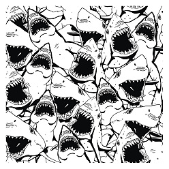 Shark Clear Silicone Stamps, for DIY Scrapbooking, Photo Album Decorative, Cards Making, Stamp Sheets, Shark, 140x140mm