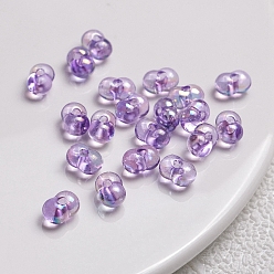 Medium Purple Transparent Acrylic Beads, Medium Purple, 8x5mm, Hole: 2mm