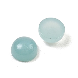 Flower Amazonite Натуральные цветочные кабошоны из амазонита, полукруглый, плоский зад, 6x3.5 мм