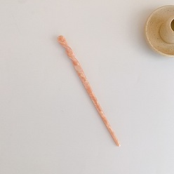 2# Pink Acetate Minimalist Hairpin - Ancient Style Updo Hairpin, Unique, Cool Chopsticks Hair Accessories.