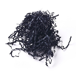 Noir Raphia papier froissé découpé, pour l'emballage cadeau et le remplissage du panier de Pâques, noir, 3x0.2mm