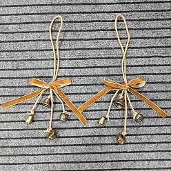 Коричневый 2 шт. нейлоновые и железные колокольчики подвесные украшения, с джутовым шнуром для елочных украшений, кофе, 500 мм