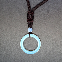 Opalite Opalite Pendant Necklaces, Ring, 19.69 inch(50cm)