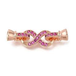 Розовое Золото Стойка плакировка бесконечность латунь микропаве из кубического циркония, долговечный, без свинца и без кадмия, розовое золото , 28 мм