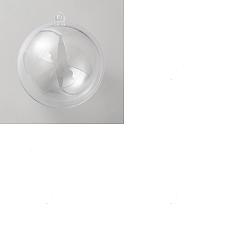 Прозрачный 10шт. прозрачные акриловые рождественские шары-подвески, круглые, прозрачные, 90x80 мм, отверстие : 4 мм, внутренний диаметр: 77 мм