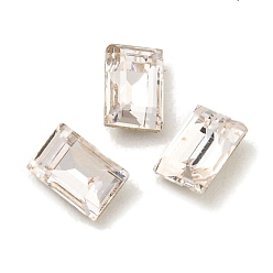 Розалина Стеклянные стразы кабошоны, плоская задняя и задняя, граненые, прямоугольные, Розалина, 4x2.5x2 мм