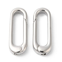 Платина Латунные пружинные кольца, овальные, без кадмия и без свинца, долговечный, платина, 18x7x3 мм
