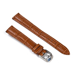 Седло Коричневый Кожа смотреть группы, с 201 пряжками из нержавеющей стали, регулируемые ремешки для часов, седло коричневый, 8.3~11.5x1.4x0.4~0.5 см, 2 шт / комплект