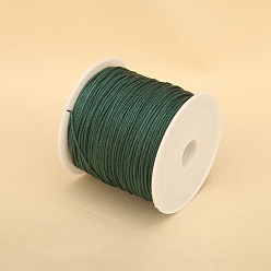Dark Green 50M Nylon Thread, Chinese Knot Cord, for Jewelry Making, Dark Green, 0.8mm, about 54.68 Yards(50m)/Roll