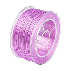 Medium Orchid Round Elastic Crystal String, Elastic Beading Thread, for Stretch Bracelet Making, Medium Orchid, 0.8mm, about 98.43 Yards(90m)/Box