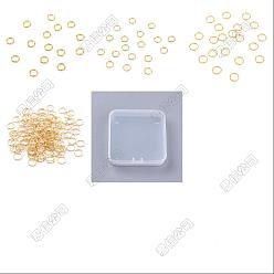 Plaqué 18K Or Véritable 450 anneaux de saut ouverts en laiton, rond, réel 18 k plaqué or, 4.5~7x0.7mm, diamètre intérieur: 3.1~5.6 mm