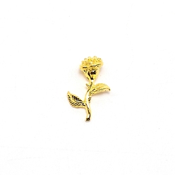 Золотой Кабошоны из сплава цветков розы, 3аксессуары для наполнителей d charms, для женского украшения ногтей, золотые, 15.5x10x5 мм
