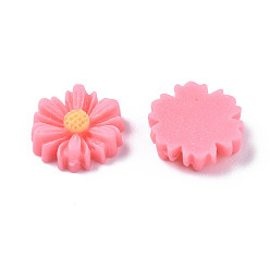 Light Coral Flatback Hair & Costume Accessories Ornaments Scrapbook Embellishments Resin Flower Daisy Cabochons, Light Coral, 9x2.5mm