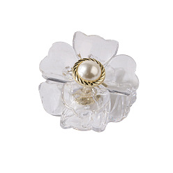 Transparent French Romantic Flower Hair Clip - Pearl, Chanel Style, Elegant, Chic