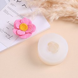 Flower DIY 3D Flower Candle Silicone Molds, Candle Making Tool, Perfume Plaster Molds, Anemone Pattern, 7x3cm