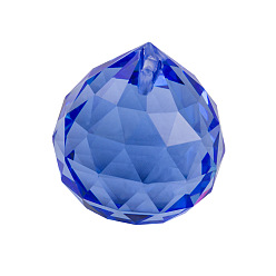 Royal Blue K9 Glass Pendants, Teardrop, Royal Blue, 30mm