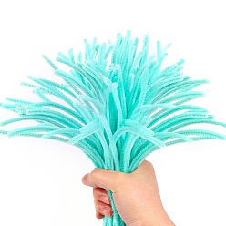 Средний Бирюзовый Плюшевые палочки своими руками, стебли синели, трубочисты, детский ремесленный материал, средне бирюзовый, 300 мм, 100 шт / пакет