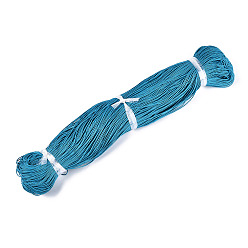 Темно-Голубой Круглый вощеный полиэфирный шнур, тайваньский вощеный шнур, витой шнур, глубокое синее небо, 1.5 мм, около 415.57 ярдов (380 м) / пачка