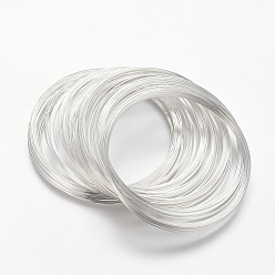 Silver Memory Wire,Steel Wire, Silver, 22 Gauge, 0.6mm, Inner Diameter: 65mm, about 1500 circles/1000g