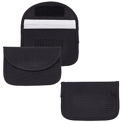 Black Carbon Fiber Key Car Wallets Car Bag Key Purse Pouch, Car Smart Key Chain Holder, Black, 130x88x12.4mm