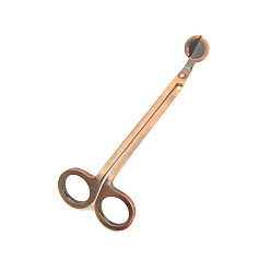 Red Copper Stainless Steel Candle Wick Trimmer, Candle Tool Accessories, Red Copper, 18x5.8cm
