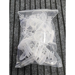 Clear Plastic Doll Standing Bracket, Clear, 52x80x74mm, Inner Size: 12mm, 30pcs/set