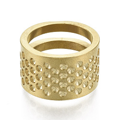 Золотой Стальные кольца, швейные наперстки, для защиты пальцев и увеличения силы, золотые, 21x13 мм