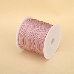 Pale Violet Red 50M Nylon Thread, Chinese Knot Cord, for Jewelry Making, Pale Violet Red, 0.8mm, about 54.68 Yards(50m)/Roll