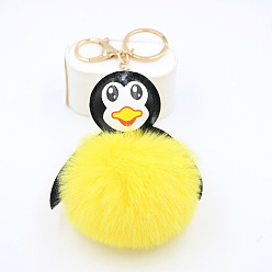 Yellow Adorable Penguin Plush Keychain for Women's Car Keys and Bags