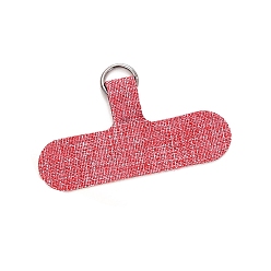Indian Red PVC Mobile Phone Lanyard Patch, Phone Strap Connector Replacement Part Tether Tab for Cell Phone Safety, Indian Red, 6x3cm