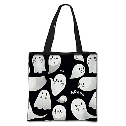 Ghost Gothic Printed Polyester Shoulder Bags, Square, Ghost, 71.5cm, Bag: 395x395cm