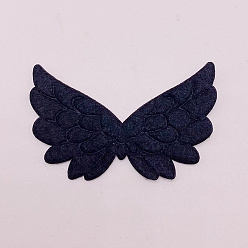 Black Cloth Embossing Wings, Decorate Accessories, Black, 33x52x1mm