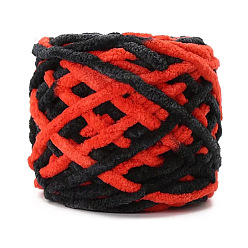 Rot Weiches Häkelgarn aus Polyester, dickes Strickgarn für Schal, Tasche, Kissenherstellung, rot, 7~8 mm