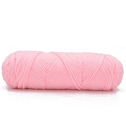 Pink 100g 8-Ply Acrylic Fiber Yarn, Milk Cotton Yarn for Tufting Gun Rugs, Amigurumi Yarn, Crochet Yarn, for Sweater Hat Socks Baby Blankets, Pink, 3mm