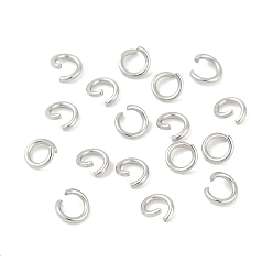Stainless Steel Color Tarnish Resistant 304 Stainless Steel Open Jump Rings, Round, Stainless Steel, 21 Gauge, 4x0.7mm, Inner Diameter: 2.6mm, about 620pcs/20g