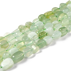 New Jade Natural New Jade Beads Strands, Nuggets, Tumbled Stone, 5~8.5x5.5~7x3.5~4mm, Hole: 0.7mm, about 64pcs/strand, 16.34 inch(41.5cm)