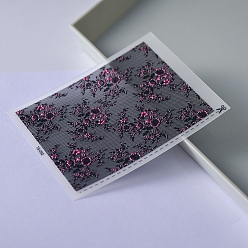 Black Polyurethane Nail Art Stickers, for Nail Art Decorations, Black, 9.5x8cm