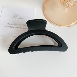 12# Black Matte Hair Claw Clip for Women, Shark Jaw Clamp with Morandi Headpiece