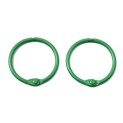 Зеленый лайм Окрашенные распылением железные кольца для папок-регистраторов с шарнирами, зеленый лайм, 30.5x2.5 мм, внутренний диаметр: 25.5 мм