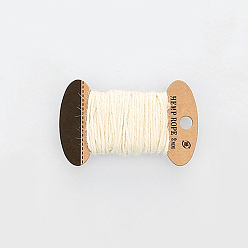 Floral White Jute Cord, Jute String, Jute Twine, 3 Ply, for Jewelry Making, Floral White, 2mm, about 10.93 yards(10m)/board