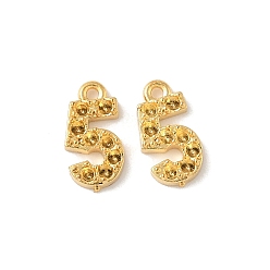 Золотой 304 Настройки горный хрусталь из нержавеющей стали кулон, число, золотые, 8x4x1 мм, отверстие : 0.8 мм, пригодный для стразов 1 мм