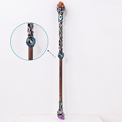 Virgo Natural Red Agate Twelve Constellation Magic Wand, Cosplay Magic Wand, for Witches and Wizards, Virgo, 290mm
