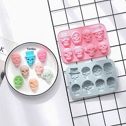 Pink DIY Silicone Molds, Resin Casting Molds, For UV Resin, Epoxy Resin Jewelry Making, Skull, Pink, 189x127x22mm