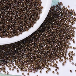 (DB0287)  Топазовый Блеск с Корицей на Подкладке Бусины miyuki delica, цилиндр, японский бисер, 11/0, (db 0287) блеск топаза с корицей, 1.3x1.6 мм, отверстие : 0.8 мм, Около 2000 шт / 10 г