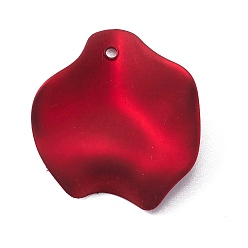 FireBrick Opaque Acrylic Pendants, Petal, Pearlized, FireBrick, 2.6x2.4x1cm, Hole: 1.6mm