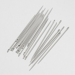 Platinum Carbon Steel Sewing Needles, Platinum, 4.2x0.07cm, about 50pcs/bag