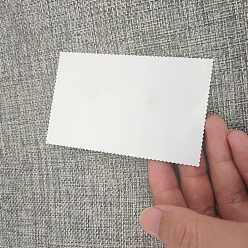 White Aluminum Blank Thermal Transfer Business Cards, Rectangle, White, 54x85x0.22mm