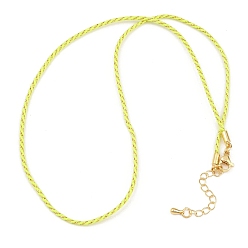 Зелено-Желтый 2мм нейлоновый плетеный шнур для изготовления ожерелий, с латунными выводами и 202 застежками из лобстера из нержавеющей стали, золотые, долговечный, стойки покрытие, зеленый желтый, 17.72 дюйм (45 см)